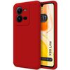 Funda Silicona Líquida Ultra Suave Para Vivo X80 Lite 5g Color Roja