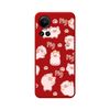 Funda Silicona Líquida Roja Oppo Reno 10 5g / 10 Pro 5g Diseño Cerdos Dibujos