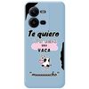 Funda Silicona Líquida Azul Para Vivo X80 Lite 5g Diseño Vaca Dibujos