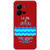 Funda Silicona Líquida Roja Para Vivo X80 Lite 5g Diseño Agua Dibujos