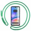 Funda Colgante Transparente Para Samsung Galaxy A05s Con Cordon Verde Agua