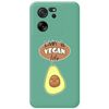 Funda Silicona Líquida Verde Para Xiaomi 13t / 13t Pro 5g Diseño Vegan Life Dibujos