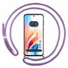 Funda Colgante Transparente Para Oppo A79 5g Con Cordon Morado