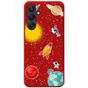 Funda Silicona Líquida Roja Para Samsung Galaxy A25 5g Diseño Espacio Dibujos