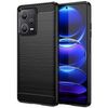 Funda Gel Tpu Tipo Carbon Negra Para Xiaomi Redmi Note 12 Pro+ Plus 5g