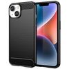 Funda Gel Tpu Tipo Carbon Negra Para Iphone 15 (6.1)