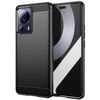 Funda Gel Tpu Tipo Carbon Negra Para Xiaomi 13 Lite 5g