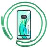 Funda Colgante Transparente Para Honor X7b Con Cordon Verde Agua