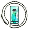 Funda Colgante Transparente Para Honor 90 Smart 5g Con Cordon Verde / Dorado