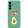 Funda Silicona Líquida Verde Para Samsung Galaxy A35 5g Diseño Vegan Life Dibujos