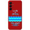 Funda Silicona Líquida Roja Para Samsung Galaxy A55 5g Diseño Agua Dibujos