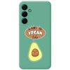 Funda Silicona Líquida Verde Para Samsung Galaxy A55 5g Diseño Vegan Life Dibujos