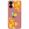 Funda Silicona Líquida Rosa Para Tcl 505 Diseño Abeja Dibujos