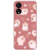 Funda Silicona Líquida Rosa Para Tcl 505 Diseño Cerdos Dibujos