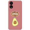 Funda Silicona Líquida Rosa Para Tcl 505 Diseño Vegan Life Dibujos