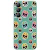 Funda Silicona Líquida Verde Para Vivo V40 Se 5g Diseño Catrina Dibujos