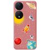 Funda Silicona Líquida Rosa Para Honor X7b Diseño Espacio Dibujos