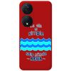 Funda Silicona Líquida Roja Para Honor X7b Diseño Agua Dibujos