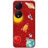 Funda Silicona Líquida Roja Para Honor 90 Smart 5g Diseño Espacio Dibujos