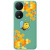 Funda Silicona Líquida Verde Para Honor 90 Smart 5g Diseño Abeja Dibujos