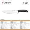 3 Claveles Evo - Cuchillo Cocinero De 20 Cm Acero Inoxidable Mango Polipropileno