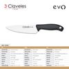 3 Claveles Evo - Cuchillo Cocinero De 15 Cm Acero Inoxidable Mango Polipropileno