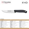 3 Claveles Evo - Cuchillo De Cocina 11 Cm Acero Inoxidable Mango Polipropileno