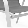 Set De 4 Sillas De Jardín Apilables - Asiento En Metal Y Tela Para Exteriores - Ideal Para Jardín, Balcón O Terraza - Blanco/gris