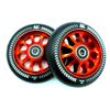 Pack De 2 Ruedas Spin Nokaic 100mm Para Patinete Freestyle, Color Negro-rojo