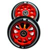 Pack De 2 Ruedas Spin Nokaic 100mm Para Patinete Freestyle, Color Negro-rojo