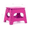 Pack De 2 Taburetes Plegables Multiusos - 29x22x27 - Escalera Antideslizante De Pvc - Altillo Para Cocina, Baño O Dormitorio - Fucsia