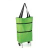 Bolsa De Compra Plegable Con Ruedas 2 En 1 Reutilizable Y Resistente Verde