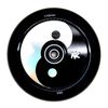 Rueda Yin Yang Nokaic 110mm Para Patinete Freestyle, Goma Negra Y Núcleo De Disco Negro-plata