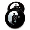 Rueda Yin Yang Nokaic 110mm Para Patinete Freestyle, Goma Negra Y Núcleo De Disco Negro-plata