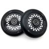 Rueda Racing Nokaic 110mm Para Patinete Freestyle, Goma Negra Y Núcleo De Disco Negro-blanco