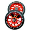 Rueda Racing Nokaic 110mm Para Patinete Freestyle, Goma Negra, Núcleo De Radios Rojo