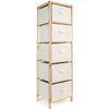 Mueble Auxiliar De Madera 5 Cajones - Natural/beige