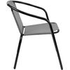 Silla De Metal Con Lona - Gris