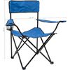 Silla De Camping Plegable Con Reposabrazos - Azul