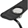 Silla De Camping Plegable Con Reposabrazos - Negro