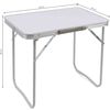 Mesa Plegable Camping (60x40 Cm) Aluminio - Blanco