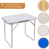 Mesa Plegable Camping (60x40 Cm) Aluminio - Blanco