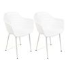 Conjunto De 2 Sillas En Polipropileno Y Metal - 58 X 52 X 86 Cm - Blanco