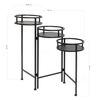 Soporte Extensible Redondo Para Decoración Del Hogar - Mesa Auxiliar De 3 Niveles De Metal Para Plantas - Ideal Para Recibidor, Salón Y Dormitorio - Negro