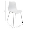 Silla De Diseño Moderno Fabricada En Polipropileno Para Comedor - 80 X 44,5 X 54 Cm - Blanco