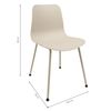 Silla De Diseño Moderno Fabricada En Polipropileno Para Comedor - 80 X 44,5 X 54 Cm - Beige