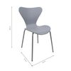 Silla En Polipropileno Y Metal - Asiento De Diseño Ideal Para Comedor Y Cocina - 51 X 80 X 51 Cm - Color Gris