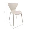 Silla En Polipropileno Y Metal - Asiento De Diseño Ideal Para Comedor Y Cocina - 51 X 80 X 51 Cm - Color Beige