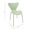 Silla En Polipropileno Y Metal - Asiento De Diseño Ideal Para Comedor Y Cocina - 51 X 80 X 51 Cm - Color Verde