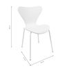 Silla En Polipropileno Y Metal - Asiento De Diseño Ideal Para Comedor Y Cocina - 51 X 80 X 51 Cm - Color Blanco